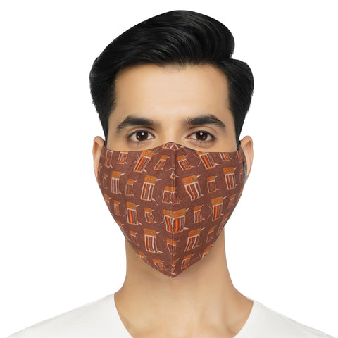 Suntop Designer Fashion Mask(Mens)-Pack of 2(Vintage Brown)