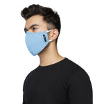 Suntop Designer Fashion Mask(Mens)-Pack of 2(Azure Blue)