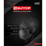 Suntop Designer Fashion Mask(Mens)-Pack of 2(English Monochrome)