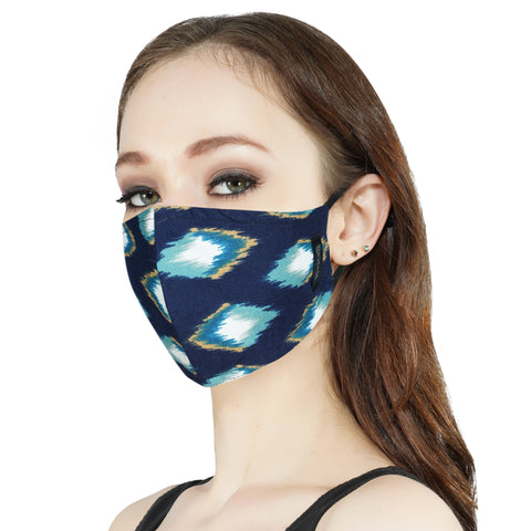 Suntop Designer Fashion Mask(Womens)-Pack of 2(Icy Indigo)