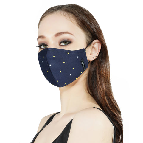 Suntop Designer Fashion Mask(Womens)-Pack of 2(Star Blue)